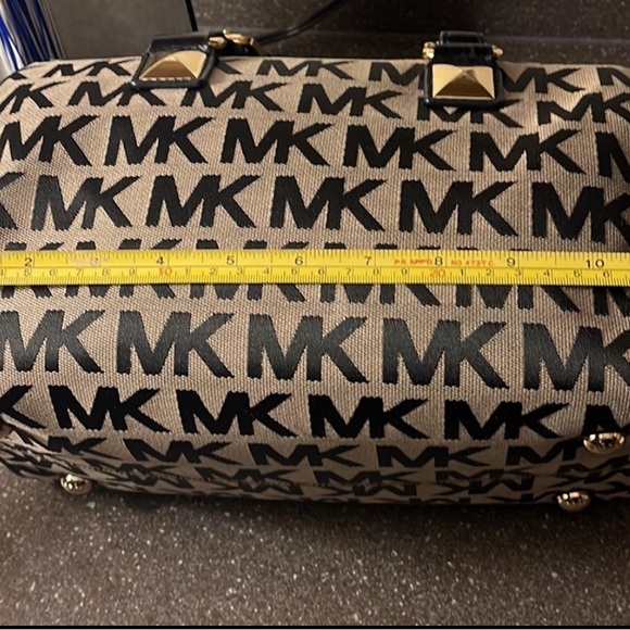Michael Kors Black and Brown MK Satchel